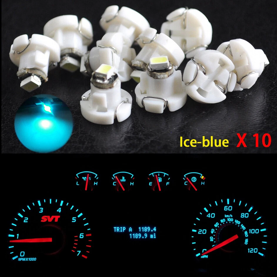 10x T4.2 Neo Wedge 1-SMD LED Lamp Cluster Instrument Dash Climate Bulbs Lights - Image 4 of 4