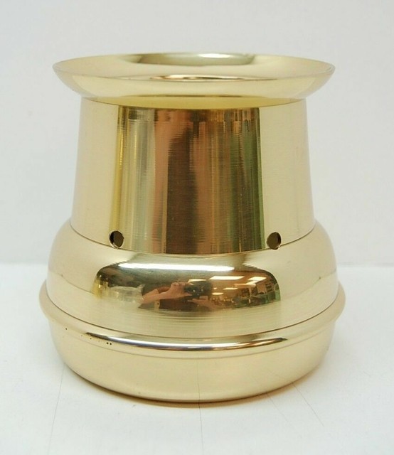 POLISHED BRASS 3" BOVE STYLE PASCHAL CANDLE FOLLOWER BURNER TOPPER