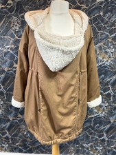 Mamalicious Maternity Coat Hooded Brown Size M (refr14)