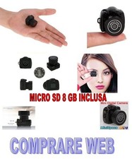 TELECAMERA DIGITALE + SD 8 GB MINI FOTO VIDEO FOTOCAMERA Y2000 VIDEOCAMERA DV