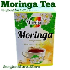 TE DE MORINGA Therbal MORINGA TEA 25 BAGS 2 gr each Therbal Brand Made in Mexico
