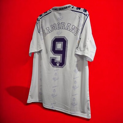 94-95 Real Madrid ユニフォーム レアル・マドリード Lサイズ R. MADRID HOME 94/95 - Retro Jersey - Soccer - ZAMORANO # 9 - XL
