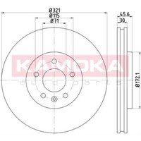 Kamoka 2X Bremsscheibe Vorne Ø321 Mm FüR Opel Astra J P10 2.0 Cdti 1.7 P12 1.6