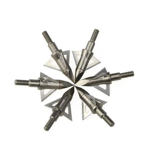 6/12/24pcs Archery Arrowheads Broadheads Blade Tips Arrow Screw Hunting Points - Picture 4 of 7