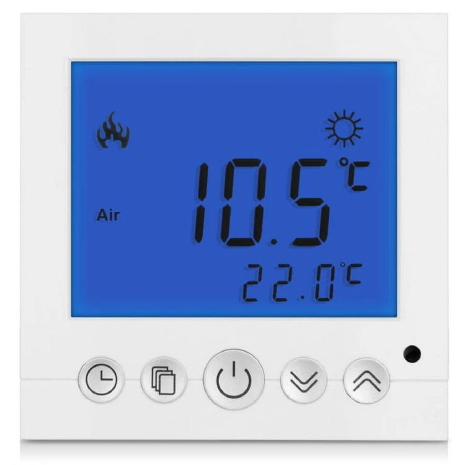 Digital Thermostat Raumthermostat Fußbodenheizung Wandheizung LED blau      #a30