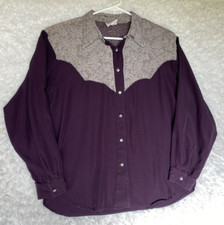 Vintage Desert West Sherry Holt Shirt Womens Medium Western Bison Buttons Rodeo