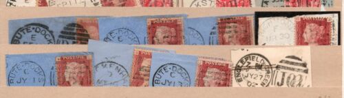 GB QV Regina Vittoria del 1800 x 40 francobolli su pezzo, 4 foto - Foto 4 di 5