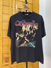 Vintage Cinderella Tour 90's Black Short Sleeve Unisex Tshirt Reprint KH11810