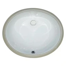 Bathroom Sink Undermount Oval Porcelain White 17 in Vessel Vanity Bowl Modern