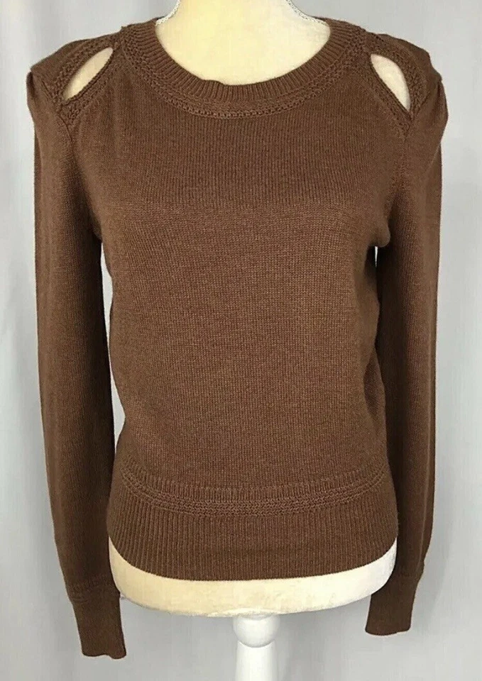 Suéter Pullover Chelsea Violeta Mujer Mediano Algodón Agujero para Llave Marrón Arcilla Nuevo Foto 3 de 4