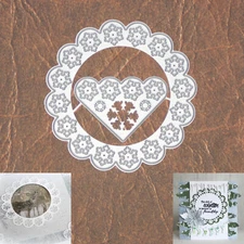 Snowflakes Scallop Circle Tag w Corner Cutting & Embossing Dies – Winter Frozen
