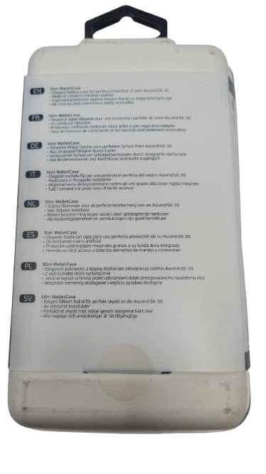 Кожаный чехол-бумажник Xqisit для Huawei Ascend G6 слот для карт откидной чехол черный - Изображение 2 из 4