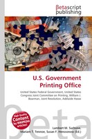 Lambert M. Surhone (U. A.) | U.S. Government Printing Office | Taschenbuch