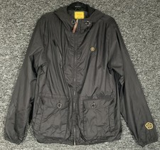 Nicholas Deakins Black Hooded Jacket Men’s Medium Lightweight Waterproof Coat
