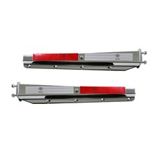 2pcs Chrome Straight Spring Loaded Mud Flap Hangers For Semi Truck Heavy Duty