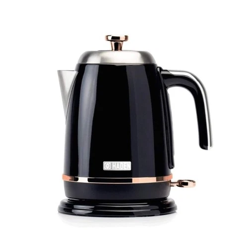 Haden Salcombe Black Kettle - 1.7L Cordless Kettle - Fast Boil 3KW - Stainless
