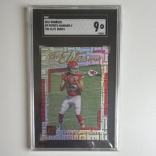 Panini 2017 Donruss Patrick Mahomes II Elite Series Rookie Insert #7 SGC 9