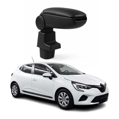 OMAC Accoudoir pour Renault Clio V HB 2019-2025 Vinyl Abs Noir