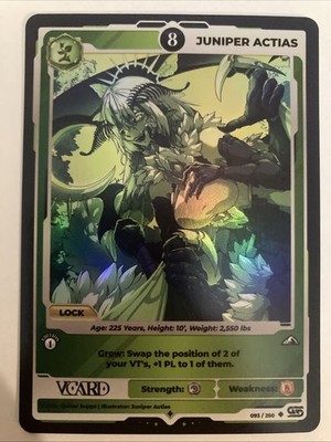 Vcard TCG Awakened Worlds Juniper Actias 8 1st Edition Holo Foil