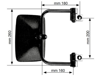 TarosTrade Vetro Specchietto Retrovisore Lato Destro Per Citroen Berlingo E Peugeot Partner (1996-2008)
