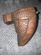 Antique SPANISH COLONIAL Wood Carved Stirrup