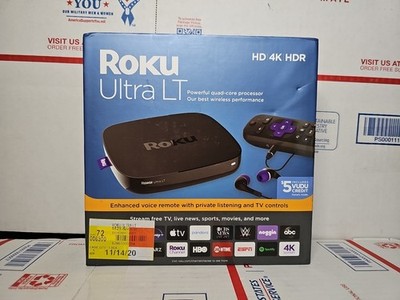 New/Sealed - Roku Ultra LT Streaming Device 4K/HDR/Dolby Vision & Voice Remote