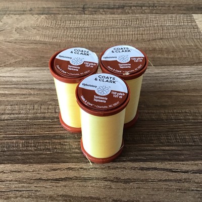 Lot Of 3 Coats & Clark Upholstery Thread 150yds S974 7330 Yellow New Q-6