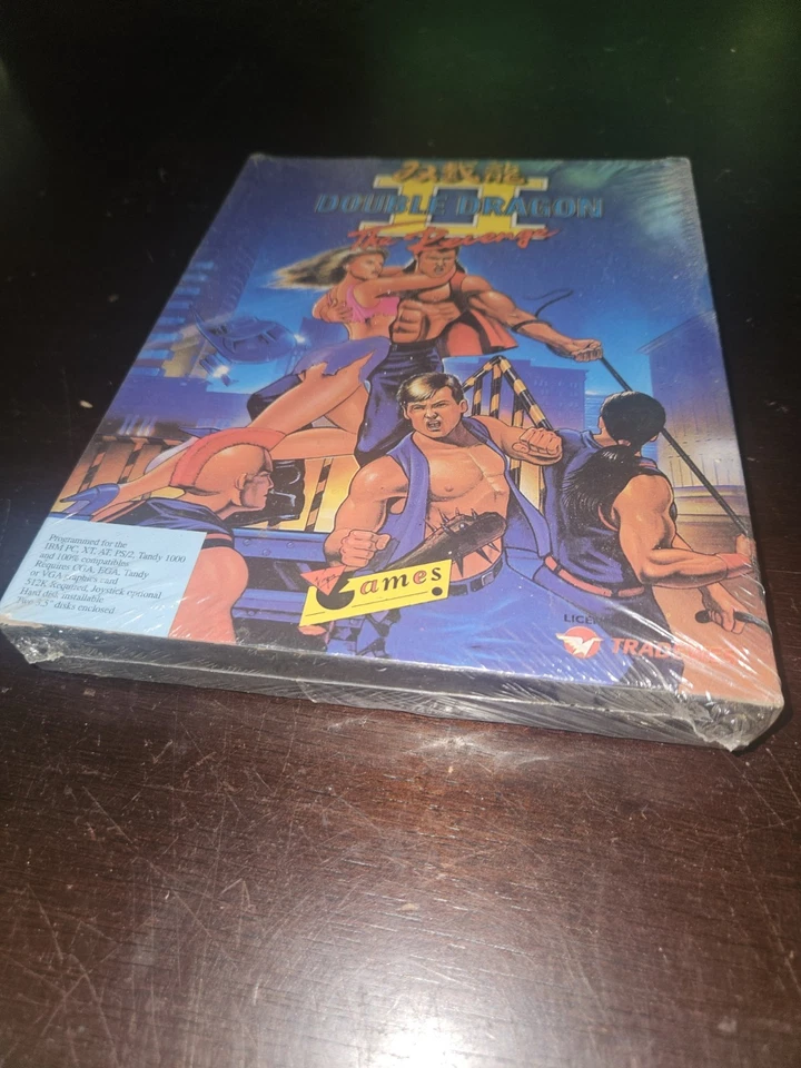 ☆SEALED! RARE 1989 DOUBLE DRAGON II THE REVENGE PC TANDY DISK Vintage Video Game - Image 3 of 4