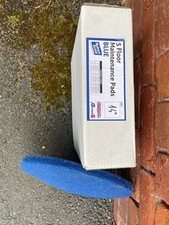 Brand new box of 5  BLUE 14 inch floor pads, floor cleaning NO VAT