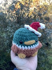 Soft Yarn Handmade Crochet Christmas Mallard Plush/Plushie Stuffed Animal 6  