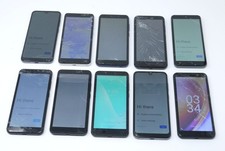 Lot of 10 Various Smartphones - For Parts  Cracked - Schok / Wiko / Foxx / AT T