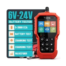 Car Battery Tester 6V 12V 24V VDIAGTOOL BT500, 5-3000 CCA Battery Load Tester...