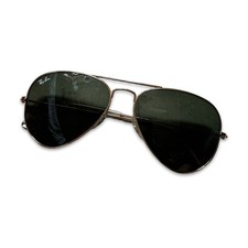 Ray-Ban Aviator Gold Green Lens New w/ Case Box Receipt
