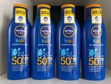 4 x BNIP Nivea Kids 50+ SPF Protect & Care 5 In 1 UV Protection 200ml 24.99 per litre