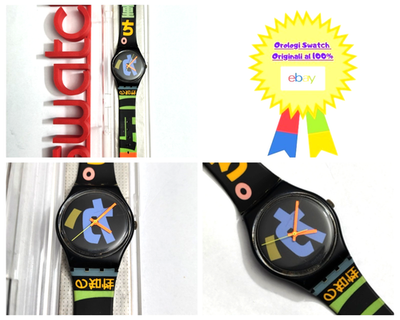Swatch Gent Usato Harajuku GB124 1989 Vintage Orologio da polso 