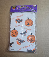 40 HALLOWEEN FAVOR BAGS JACK O'LANTERN BAT MOON TRICK OR TREAT CANDY PUMPKIN