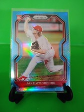 J5 2021 Panini Prizm - Tier II Jake Woodford #101 Carolina Blue Prizm (RC)