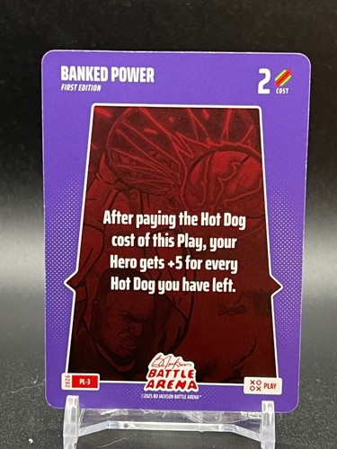 2026 Bo Jackson Battle Arena The Kid- Play Card SSP Banked Power PL-3 Super Rare