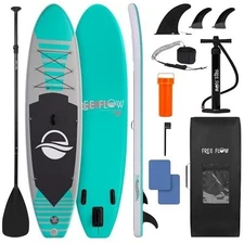 SereneLife 10' Inflatable Paddle Board w/ SUP Kit, 32" Wide, 275lb Capacity