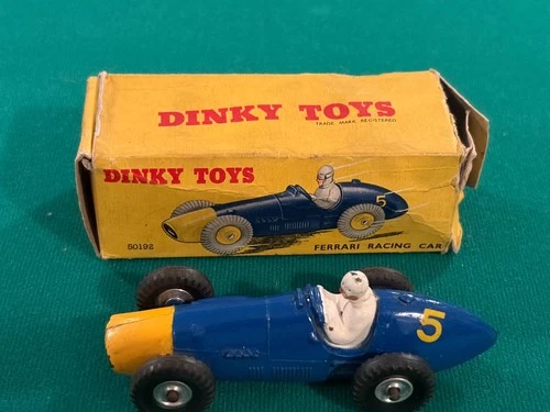 VINTAGE DINKY TOYS FERRARI RACE CAR  #5 WITH ORIGINAL BOX