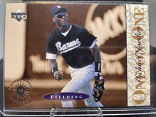 1995 Upper Deck Minors One On One Michael Jordan Retires #2 Fielding NM 🍒