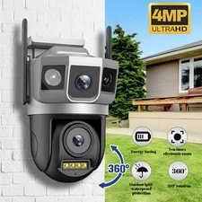 Outdoor Wireless WiFi IP Camera V380 Pro APP Control Dual Lens PTZ Security CCTV