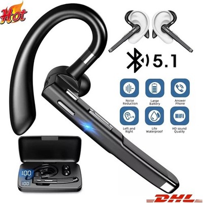Wireless Bluetooth Kopfhörer Stereo Kabellos Headset Ohrhörer Mikrofon für Handy