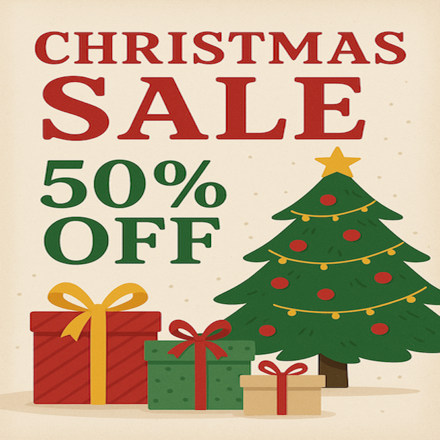 50% OFF CHRISTMAS SALE 50% OFF CHRISTMAS SALE