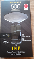 Nitecore SchlüSselbund Taschenlampe Schwarz Tini 2 500 Lumen USB-C Oled IP54