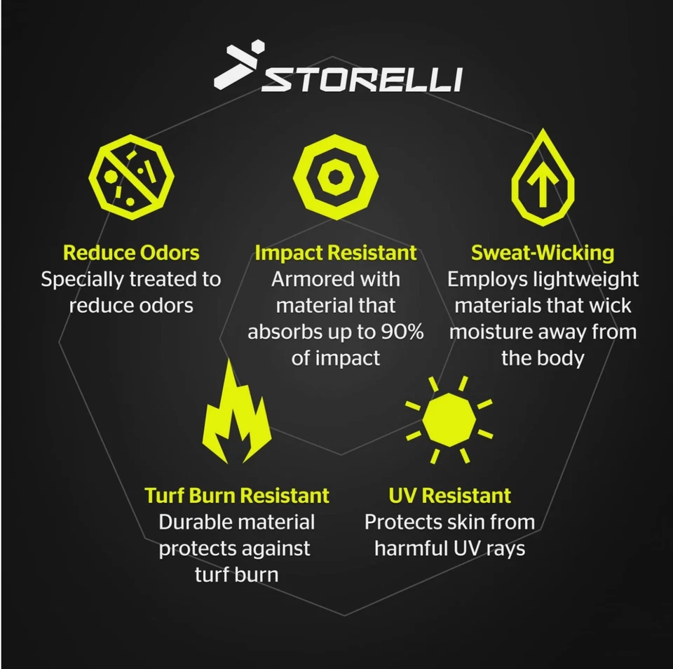 Rodilleras Storelli Body Shield pequeñas mangas acolchadas par de porteros de fútbol Foto 4 de 4