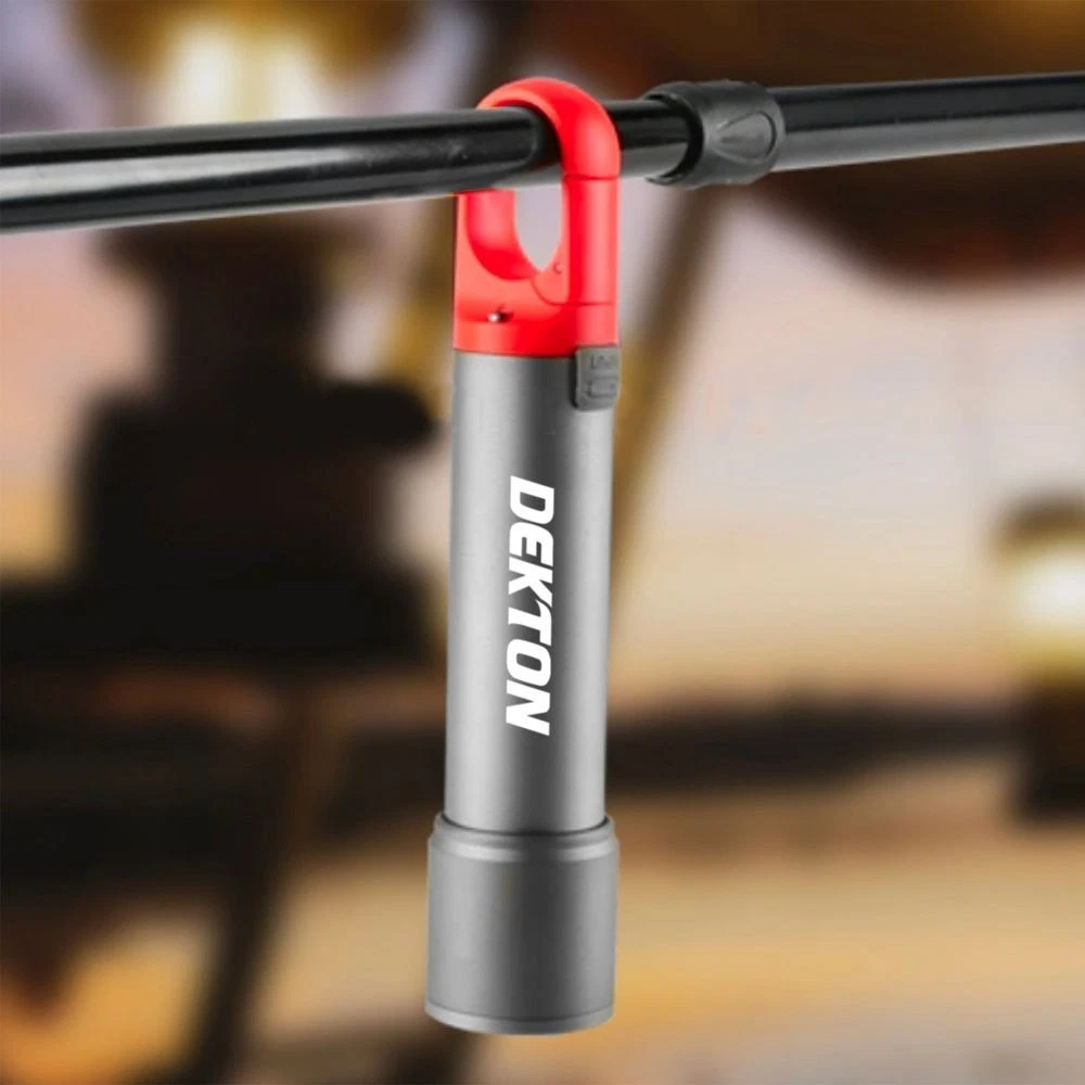 DEKTON ANTORCHA MAZORCA RECARGABLE 600 LÚMENES FILTRO COLOR MULTIFUNCIÓN LUZ FLASH