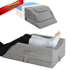 Adjustable Leg Elevation Pillows for Swelling After Surgery, Double Leg, Grey