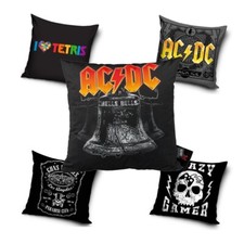 ACDC Rock Kopfkissenbezug Kissenbezug Gamer Tetris Guns Roses Kissenh&uuml;lle 40x40