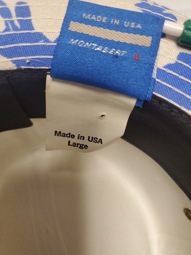 Vintage Ozean Pazifik OVP Fedora Montabert Insel Hut schwer Canvas groß Made USA - Bild 8 von 9